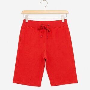 Kaalu NEW With Tags Men's Size Small Red Long Sweat Shorts w 3 Pockets/Tie Waist